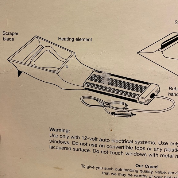Vintage EDDIE BAUER Electric Ice Scraper AC PlugIn  Heated Lighted Car Truck NEW - Picture 4 of 4